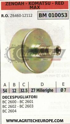 Z646012112 CAMPANA FRIZIONE DECESPUGLIATORE ZENOAH KOMATSU BC2602 BC2603 Ø54