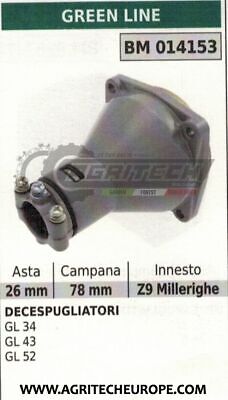 SUPPORTO CAMPANA FRIZIONE COMPLETO DECESPUGLIATORE GREENLINE GL34 GL43 GL52