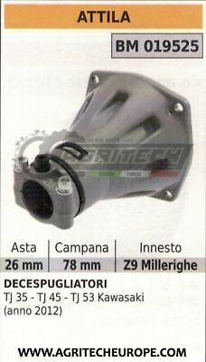 CAMPANA FRIZIONE COMPLETA DECESPUGLIATORE KAWASAKI TJ53 ASTA ATTILA DA Ø26