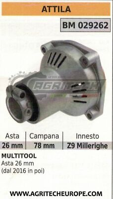 CAMPANA FRIZIONE COMPLETA MULTITOOL MULTIATTREZZO ATTILA CON ASTA DA Ø26