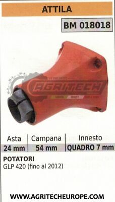 CAMPANA FRIZIONE COMPLETA POTATORE ATTILA GLP420 CON ASTA DA Ø24