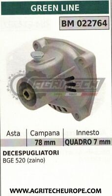 CAMPANA FRIZIONE COMPLETA DECESPUGLIATORE A ZAINO GREENLINE BGE520 Ø78