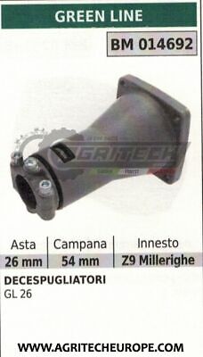 SUPPORTO CAMPANA FRIZIONE COMPLETA DECESPUGLIATORE GREENLINNE GL26 ASTA Ø26
