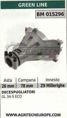 SUPPORTO CAMPANA FRIZIONE COMPLETO DECESPUGLIATORE GREENLINE GL34S ECO ASTA Ø26