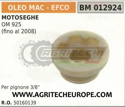 50160139 VITE SENZA FINE CHIOCCIOLA POMPA OLIO MOTOSEGA OLEOMAC 925 fino 2008