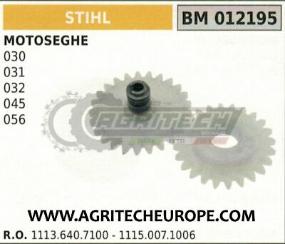 11150071006 VITE SENZA FINE CHIOCCIOLA POMPA OLIO MOTOSEGA STIHL 030 031 032 045