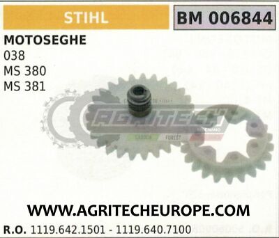 11196421501 VITE SENZA FINE CHIOCCIOLA POMPA OLIO MOTOSEGA STIHL 038 MS 380 381