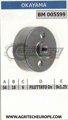 CAMPANA FRIZIONE FILETTATA DECESPUGLIATORE TAGLIASIEPE OKAYAMA Ø54