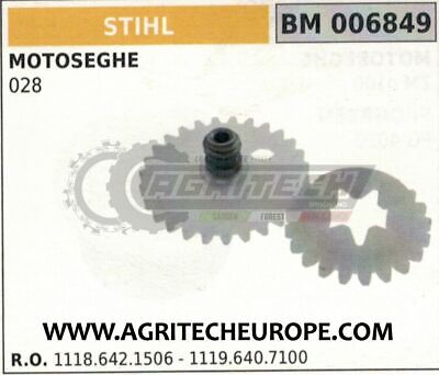 11186421506 VITE SENZA FINE CHIOCCIOLA POMPA OLIO MOTOSEGA STIHL 028