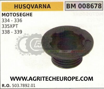 503789201 VITE SENZA FINE CHIOCCIOLA POMPA OLIO MOTOSEGA HUSQVARNA 335XPT 338