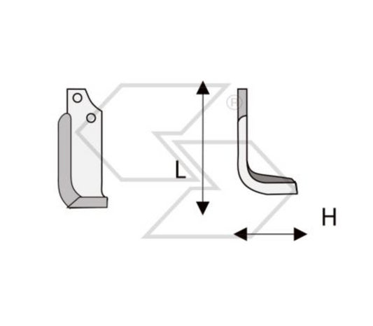 20 x ZAPPETTE ZAPPE FRESA MASCHIO A-E-H H110 L193 PIATTO 70x6 FORI INT 44