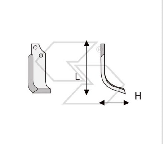 20 x ZAPPETTE ZAPPE FRESA MASCHIO A-E H115 L194 PIATTO 60x6 INTERASSE FORI 44