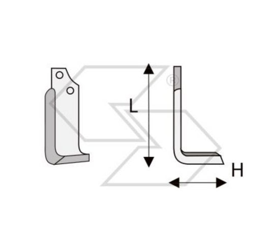 20 x ZAPPETTE ZAPPE SQ FRESA MASCHIO A-E H115 L190 PIATTO 60x6 FORI INTERASSE 44