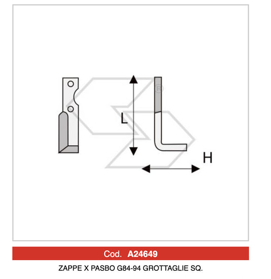 20 x ZAPPETTE ZAPPE MOTOZAPPA MOTOCOLTIVATORE PASBO G94 G84 GROT H80 L218  50x6