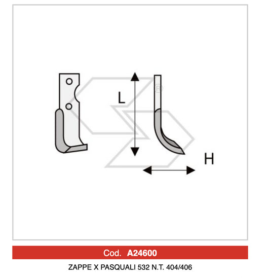 20 x ZAPPETTE ZAPPE MOTOZAPPA MOTOCOLTIVATORE PASQUALI 404 406 H80 L188  30x6