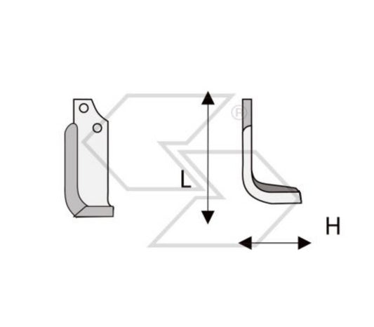 20 x ZAPPETTE ZAPPE SQ FRESA MASCHIO A-E-H H110 L187 PIATTO 70x6 FORI INTER 44