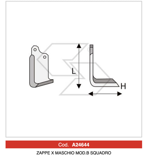20 x ZAPPETTE ZAPPE SQUADRO FRESA MASCHIO B H142 L215 PIATTO 80x8 FORI INTER 56