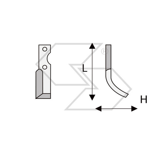 20 x ZAPPETTE MOTOZAPPA MOTOCOLTIVATORE BENASSI BL 75 H60 L195 Piatto 40x6