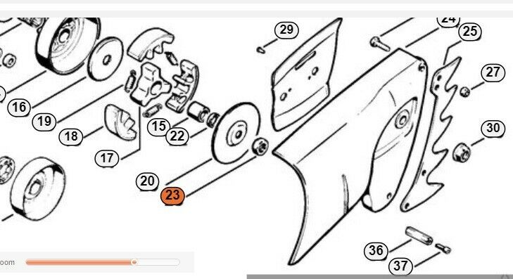 DADO PER PIGNONE ESAGONALE MOTOSEGA OLEOMAC 260 261 271 272 460 480 481 482