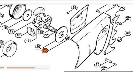 DADO PER PIGNONE ESAGONALE MOTOSEGA OLEOMAC 260 261 271 272 460 480 481 482