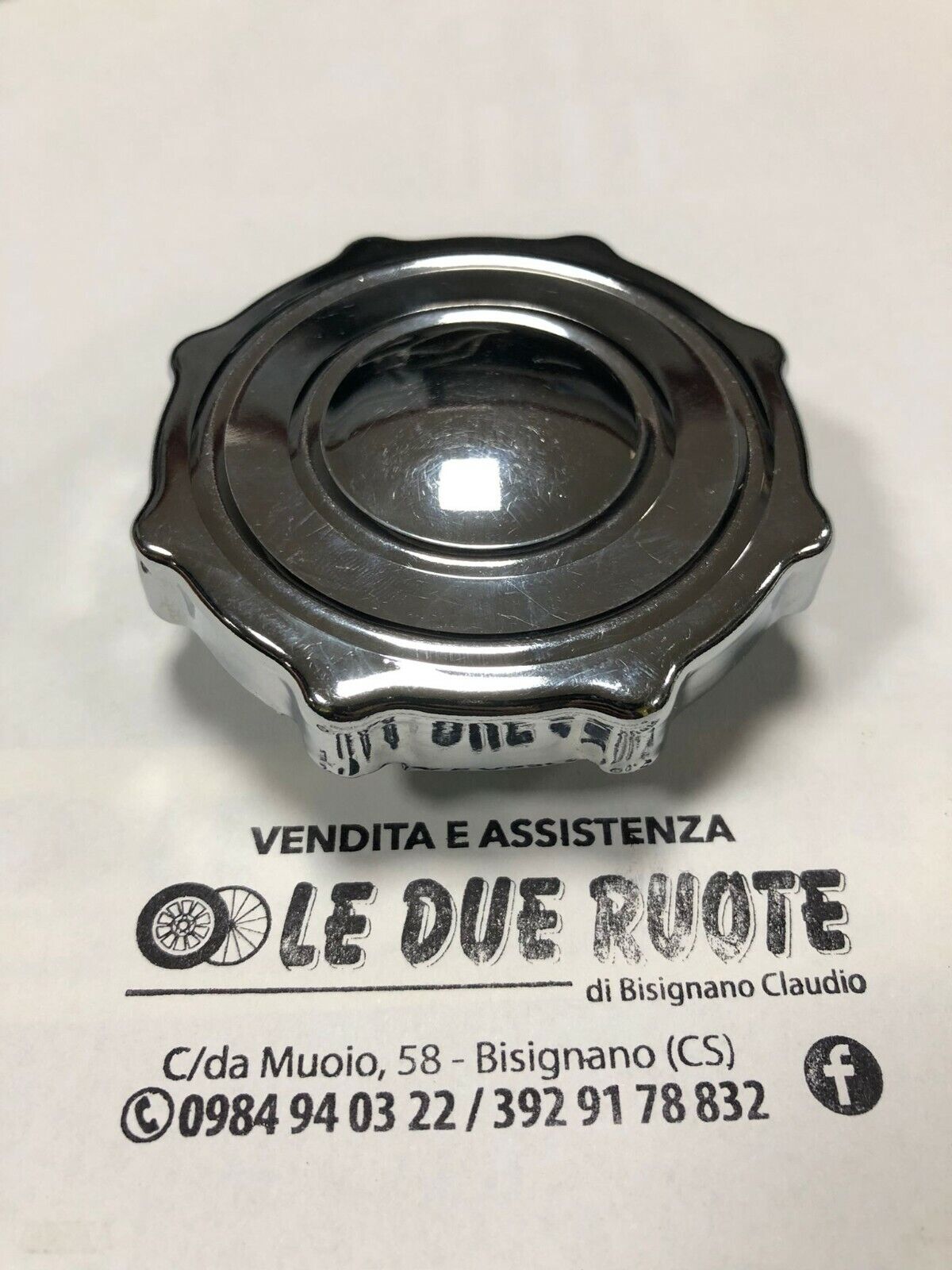 TAPPO SERBATOIO BENZINA CROMATO PER MOTO STORICHE MOTOGUZZI FANTIC GILERA BETA