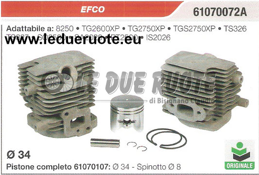 61070072A KIT CILINDRO E PISTONE EFCO TS327 TGS2750XP DECESPUGLIATORE MOTOSEGA