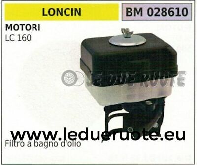FILTRO ARIA COMPLETO A BAGNO D'OLIO PER MOTORE LONCIN LC160 LC 160