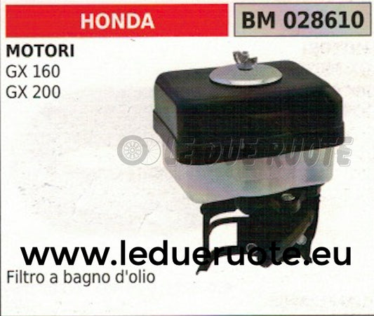 FILTRO ARIA COMPLETO A BAGNO D'OLIO PER MOTORE HONDA GX 160 200