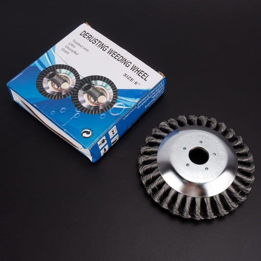 SPAZZOLA UNIVERSALE ACCIAIO DECESPUGLIATORE 15cm Erbacce, Incrostazioni e Sporco