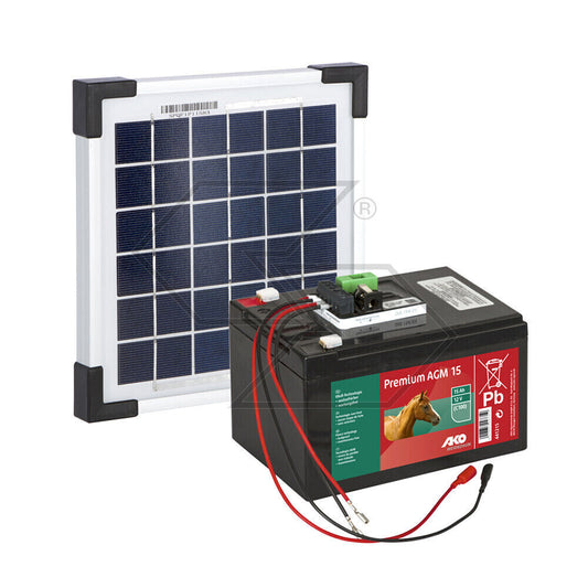 KIT SOLARE BATTERIA + PANNELLO FOTOVOLTAICO + ALIMENTATORE RECINTO ELETTRICO
