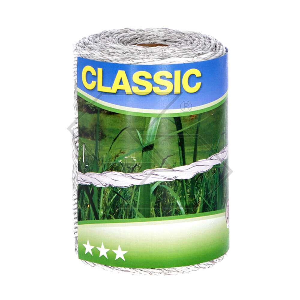 CORDA BIANCA PROFESSIONALE PER RECINTO ELETTRICO PASCOLO 250m