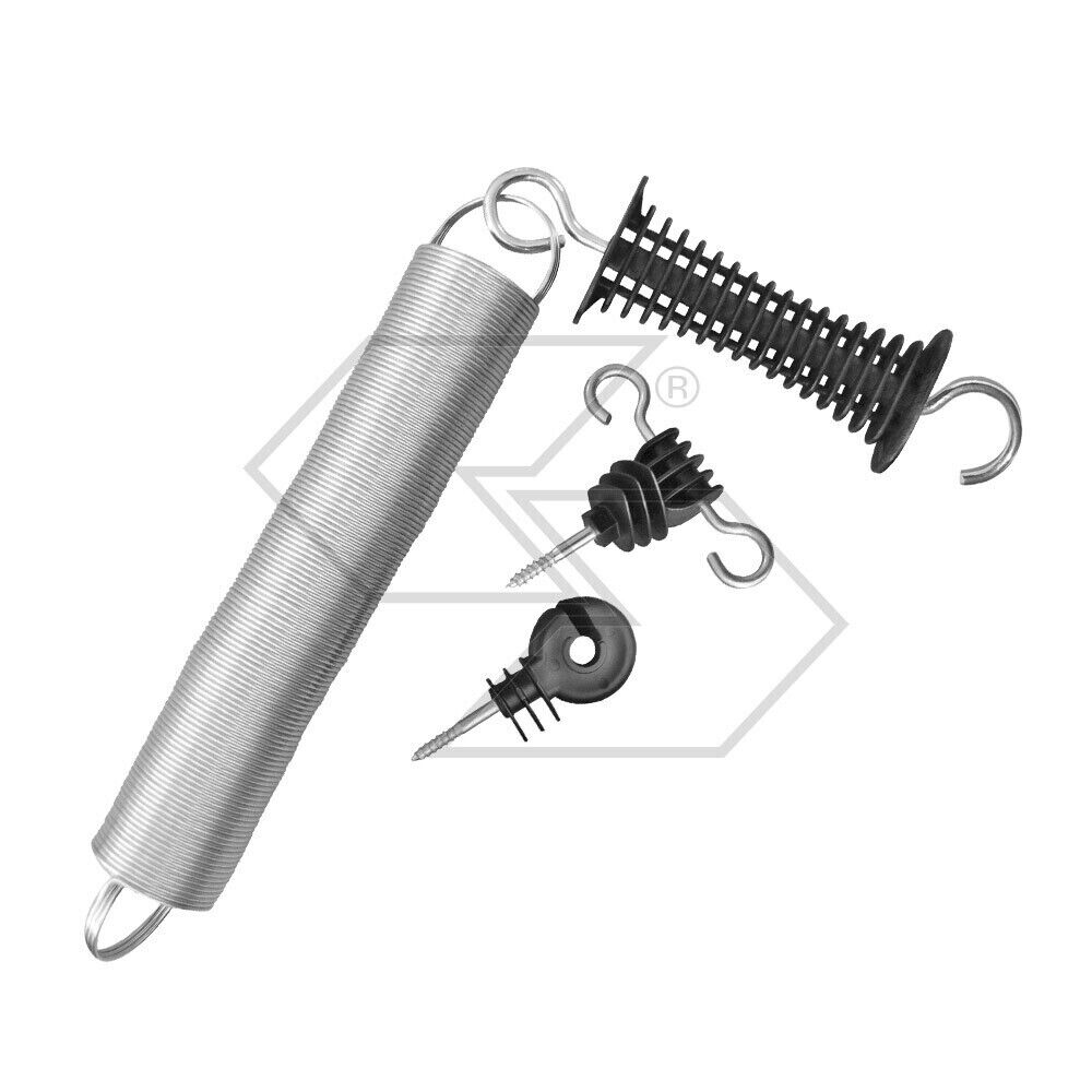 KIT CHIUSURA CANCELLO COMPLETO PER RECINTO ELETTRICO maniglia + molla speciale