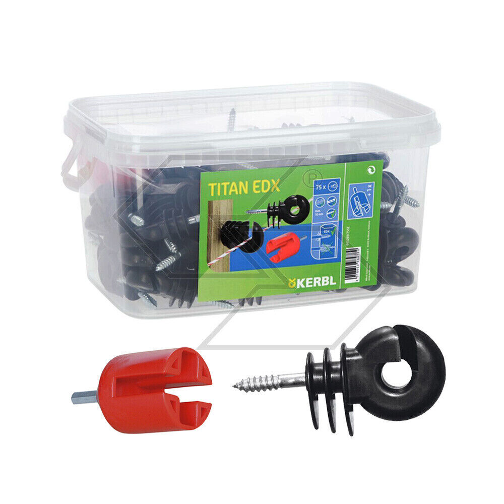 KIT 75 ISOLATORI A GANCIO PER FILO ELETTRICO RECINTO ELETTRICO CORDA