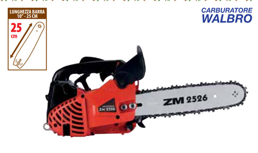 MOTOSEGA A SCOPPIO DA POTATURA SEMIPROFESSIONALE ZOMAX ZM2526 26cc LAMA 25CM