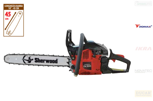 MOTOSEGA A SCOPPIO SEMIPROFESSIONALE ZOMAX ZM 5045 51cc BARRA 45CM