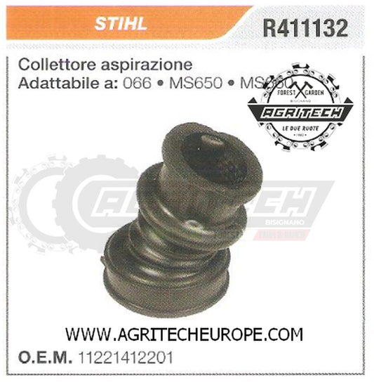11221412201 COLLETTORE FLANGIA TERMICA per MOTOSEGA STIHL 066 MS650 MS660