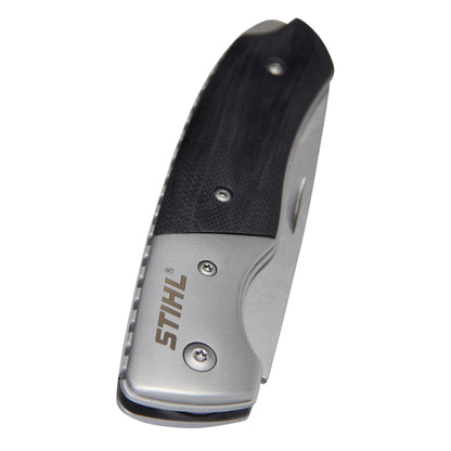 IDEA REGALO - COLTELLINO TASCABILE NERO ORIGINALE STIHL LAMA 8cm