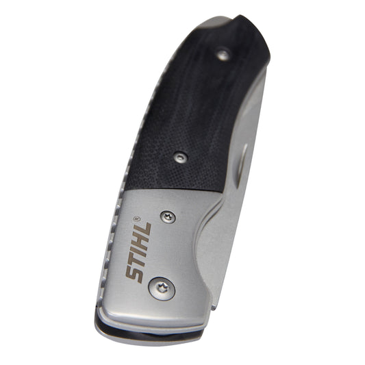 IDEA REGALO - COLTELLINO TASCABILE NERO ORIGINALE STIHL LAMA 8cm