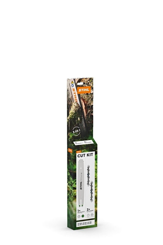 KIT BARRA 35Cm 3/8" 1.3 + DUE CATENE ORIGINALE STIHL PER MOTOSEGA MS 181