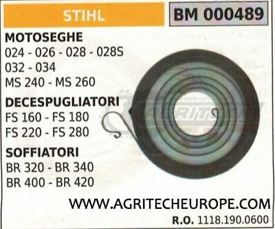 11181900600 MOLLA AVVIAMENTO MOTOSEG STIHL 024 026 028 028s 032 034 MS240 MS260