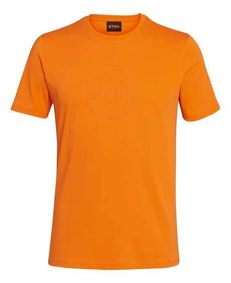 T-Shirt unisex Uomo/Donna arancio con logo Circle tono su tono Originale STIHL