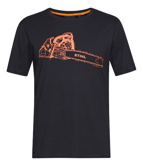 T-Shirt da uomo con disegno motosega MS500i Originale STIHL