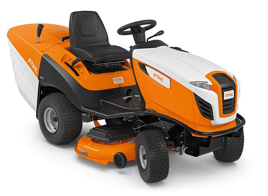 Potente Trattorino rasaerba professionale con cesto di raccolta Originale STIHL RT 5112 Z