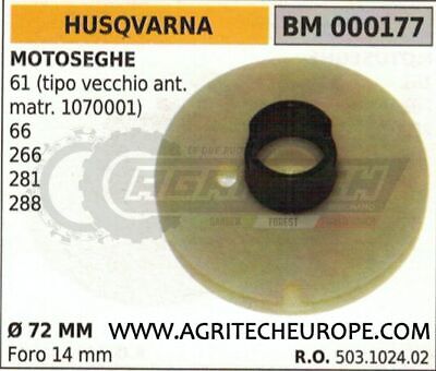 503102402 PULEGGIA AVVIAMENTOMOTOSEGA HUSQVARNA 61 66 266 281 288 Ø72
