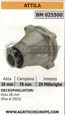 CAMPANA FRIZIONE COMPLETA DECESPUGLIATORE ATTILA CON ASTA Ø26