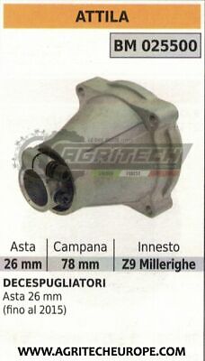 CAMPANA FRIZIONE COMPLETA DECESPUGLIATORE ATTILA ASTA 26mm CAMPANA Ø78
