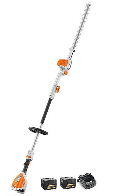 Tagliasiepi allungato a batteria Originale Stihl HLA 56 con 2 batterie AK 20 e caricatore AL 101