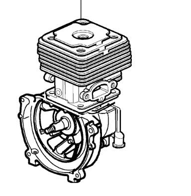 61252074BR Kit Cilindro e Pistone completo (Short Block) Decespugliatore Oleomac BS420S