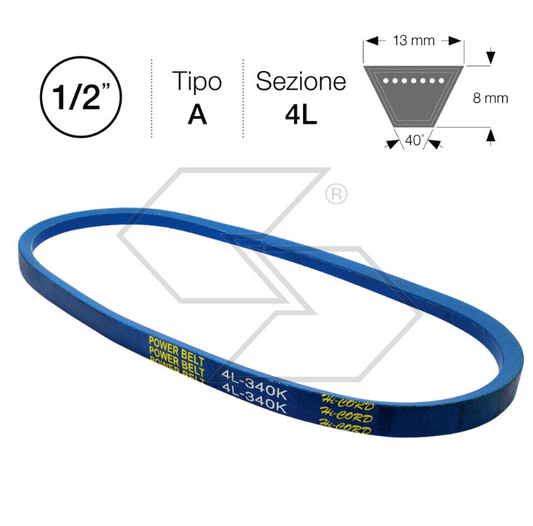 N0957600 Cinghia per Trattorino Bertolini minitrasporter BTR 350 (moto