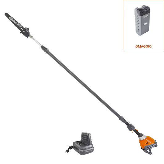 Potatore telescopico a batteria professionale Oleomac PPXi 530 con batteria Bi 540 e caricabatterie CRG 520